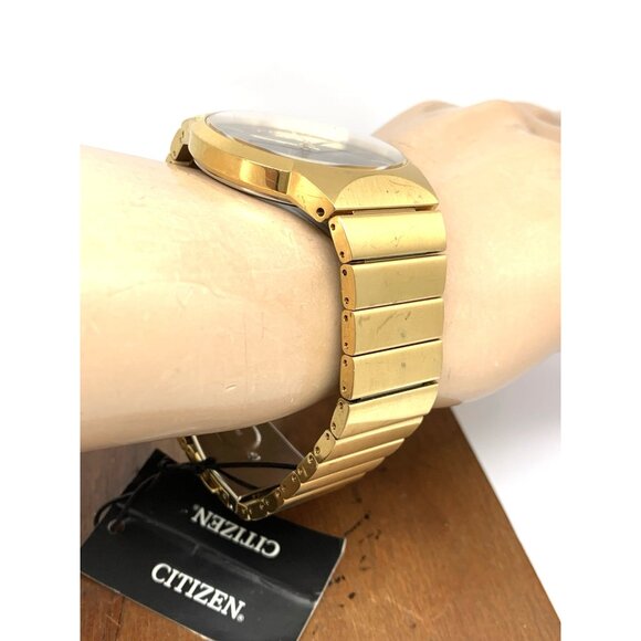 Citizen Men's Watch BM7582-56E Eco Drive Black Dial Gold Stainless Steel 40mm - Picture 13 of 15